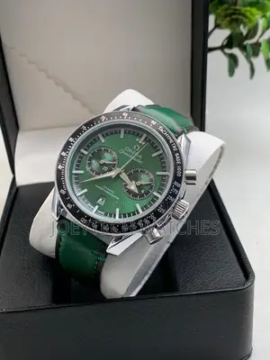 Co Axial Omega Watch ( Wine/Green Strap )