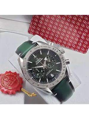 Co Axial Omega Watch ( Wine/Green Strap )