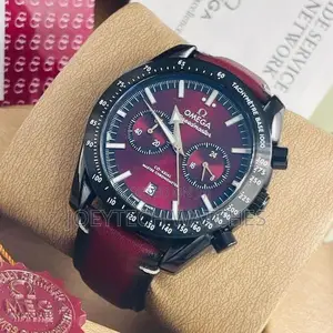 Co Axial Omega Watch ( Wine/Green Strap )