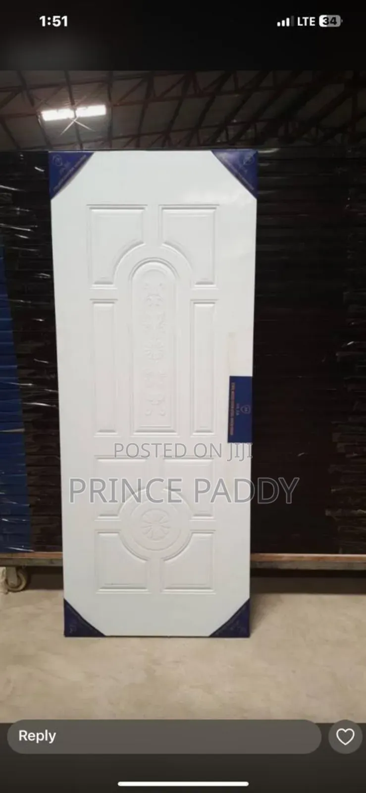 Wooden Door With Frame and Handle Is Available