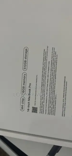 New Laptop Apple MacBook Pro 2024 M4 14-Inch 16GB Apple M4 SSD 512GB