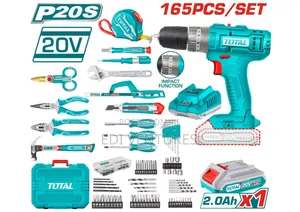 Total 165 PCS Tools Set (Cordless Drill and Tools)