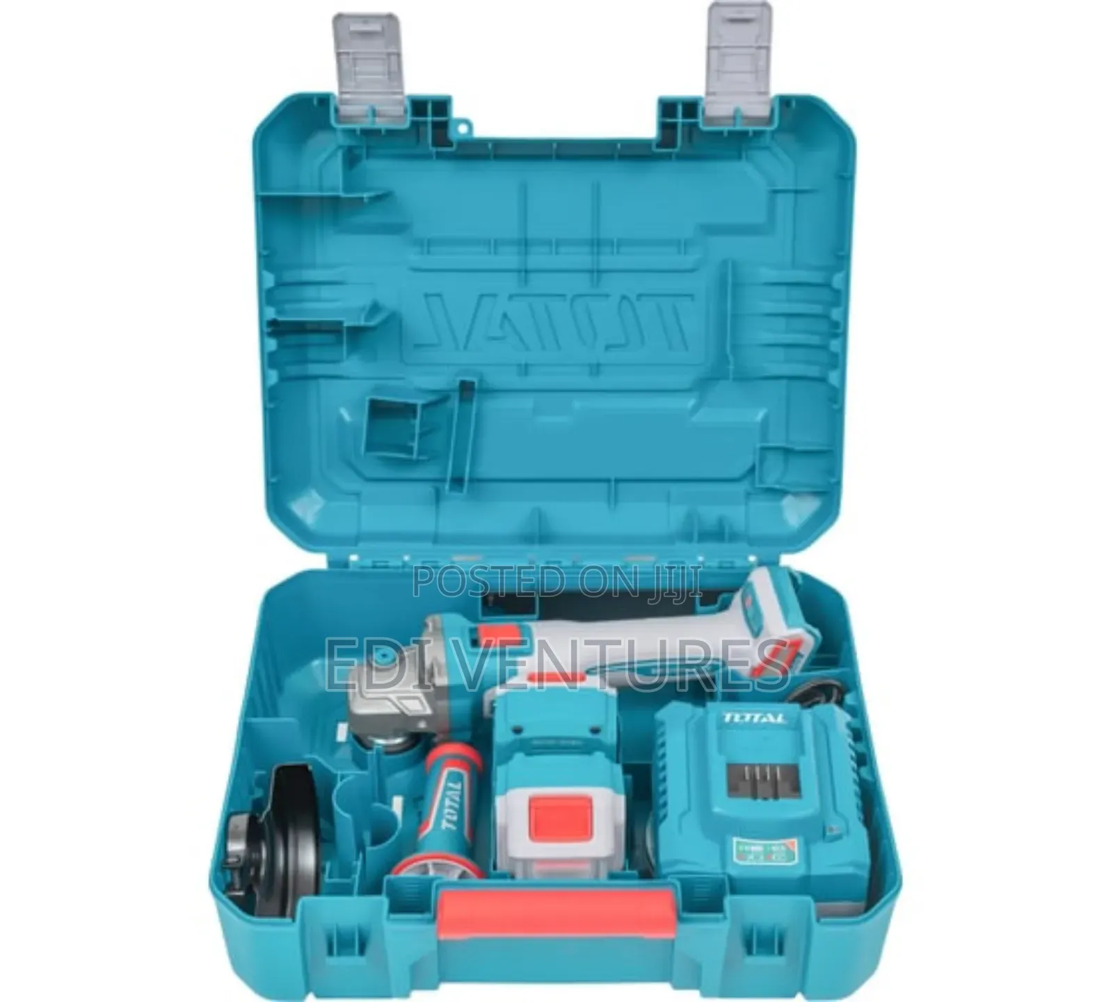 Total Cordless Angle Grinder (2 Batteries, 10 Discs