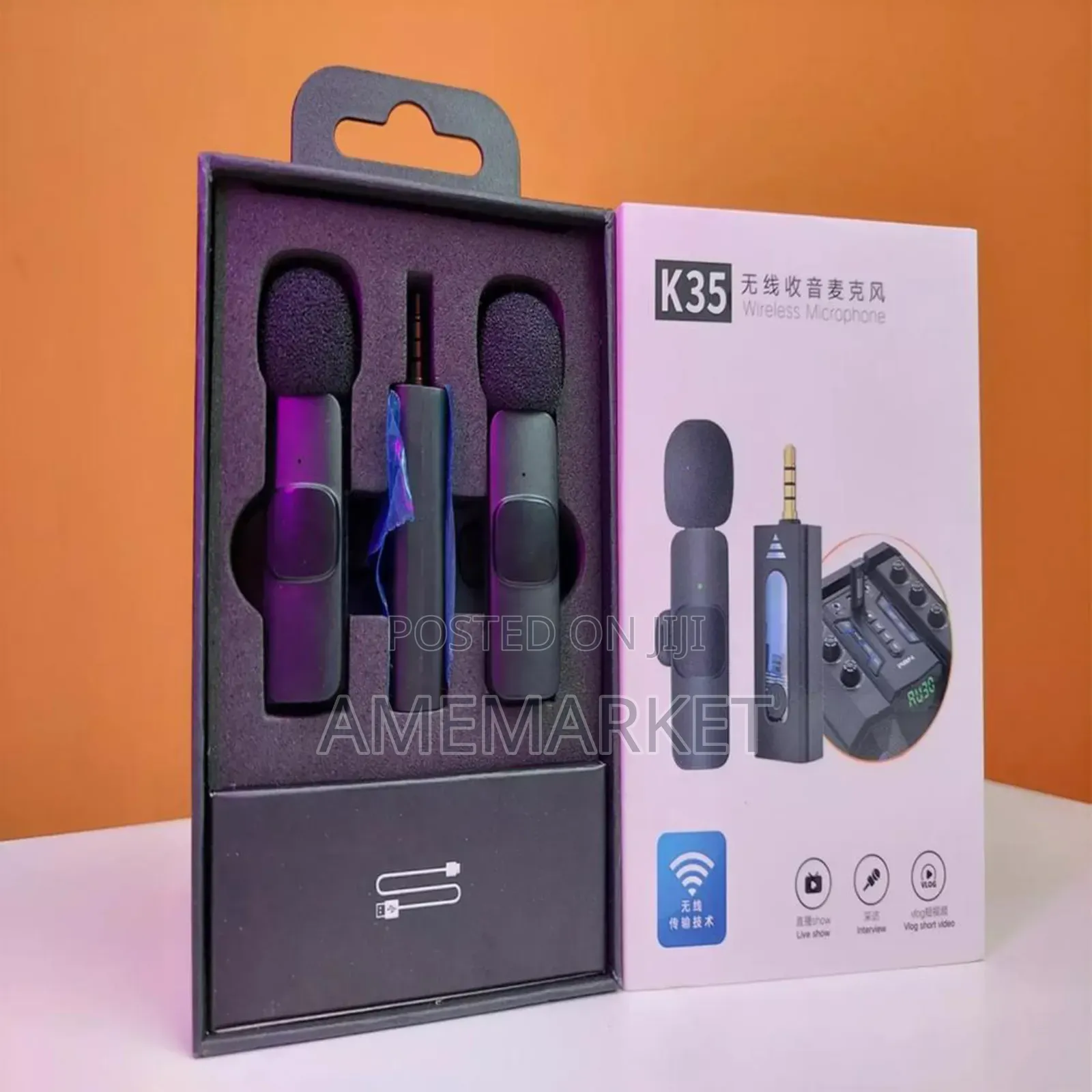 3.5mm Wireless Microphone For Camera , Phones, Etc