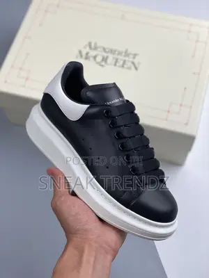 Alexander McQueen Og Leather Black White