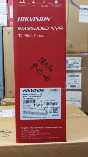 Ds-7616ni-Q2/16p16-Ch 1u 16 Poe NVR 16ch Poe