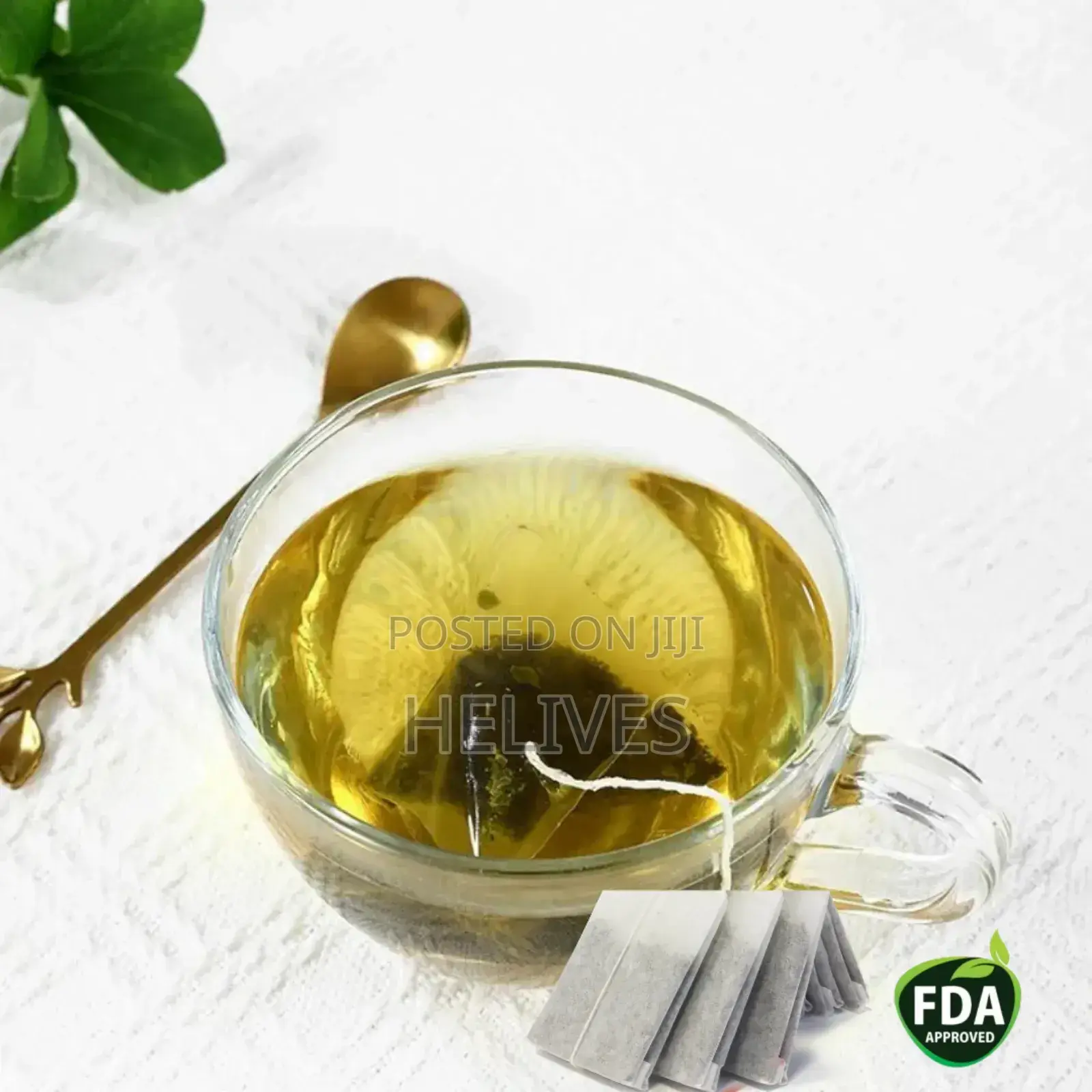 Raw Moringa Tea | Pure Organic | 30 Tea Bags | Fda Certified | Helives
