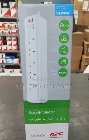 Extension Board With Surge Protector 24,000a 1.8m Apc Original