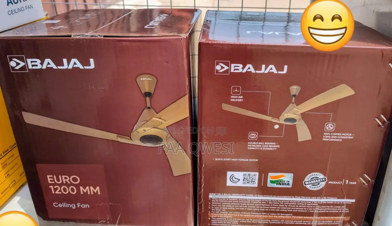 Powerful Bajaj Euro Ceiling Fan – Long Life Motor