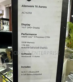New Laptop Dell Alienware Aurora R16 32GB Intel Core I9 SSD 1T