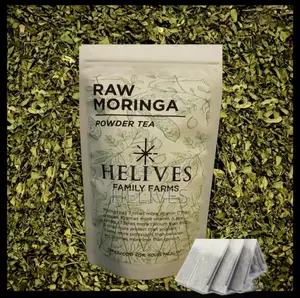 Raw Moringa Tea | Pure Organic | 30 Tea Bags | Fda Certified | Helives