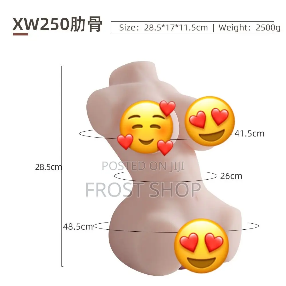 Soft Realistic Half Size Silicone Male Masturbater Sex Doll Big
