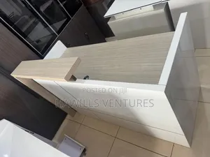 Executive White Reception Counter Front Desk