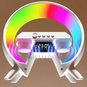 X-63 G Bluetooth Speaker Wireless Charger RGB Alarm Clock Night Light