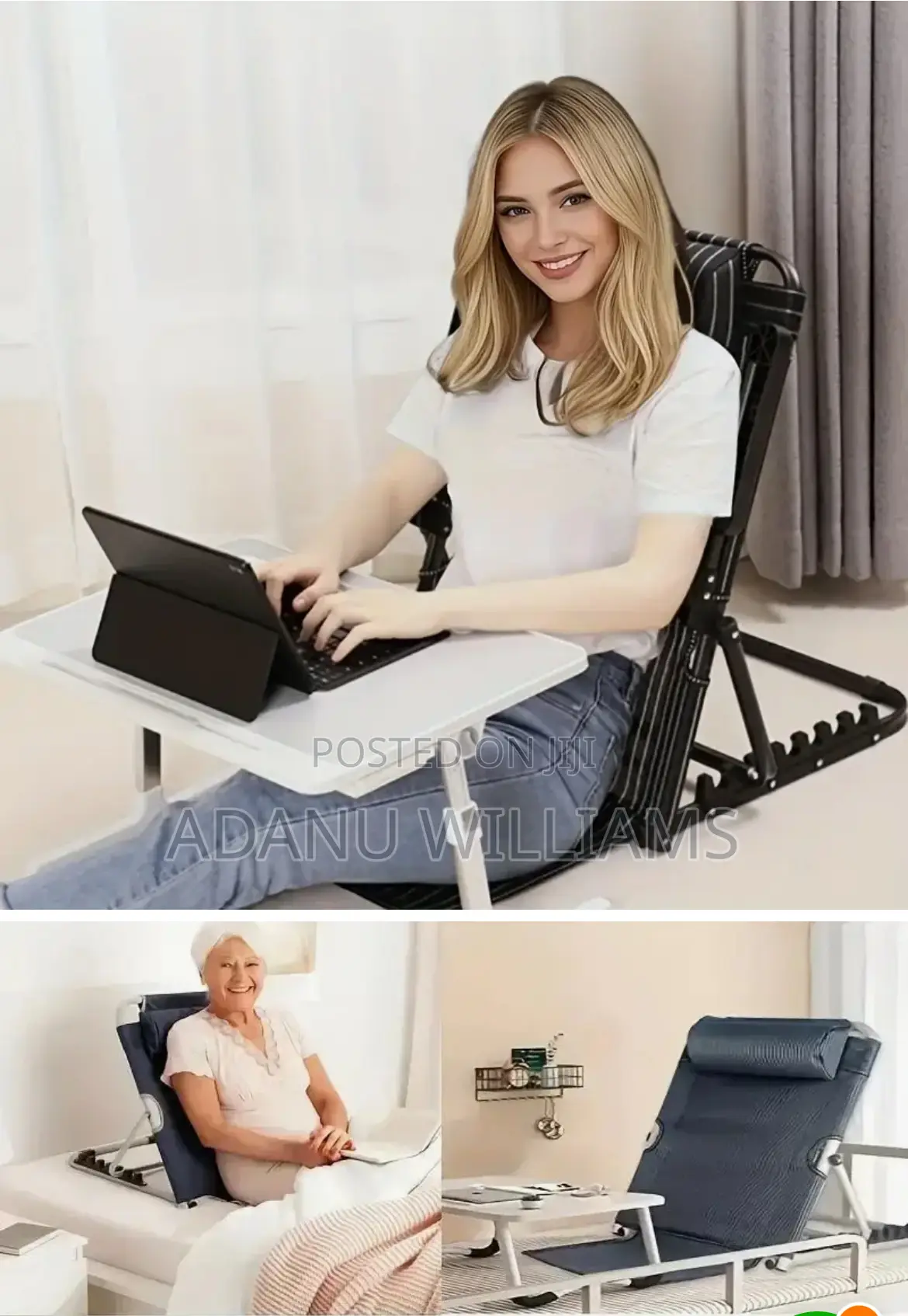Heavy Duty Adjustable Bed Backrest With 7 Gears