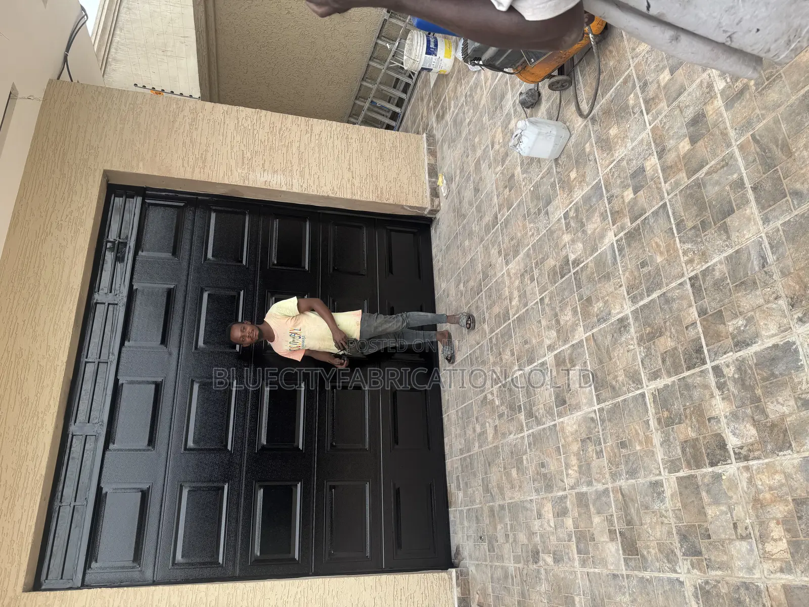Black Automated Garage Door With Remote All Colors Available