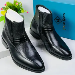 Steve Riots Leather Men Zip Boot