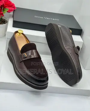 Dino Verratti Brown Leather Suede Men Loafers Shoe