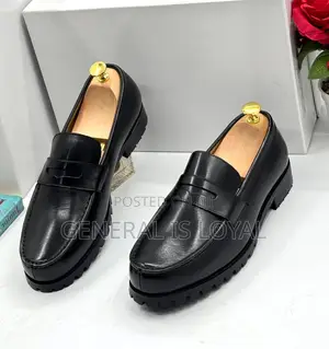 Rossi Black Men Leather High Sole Shoe