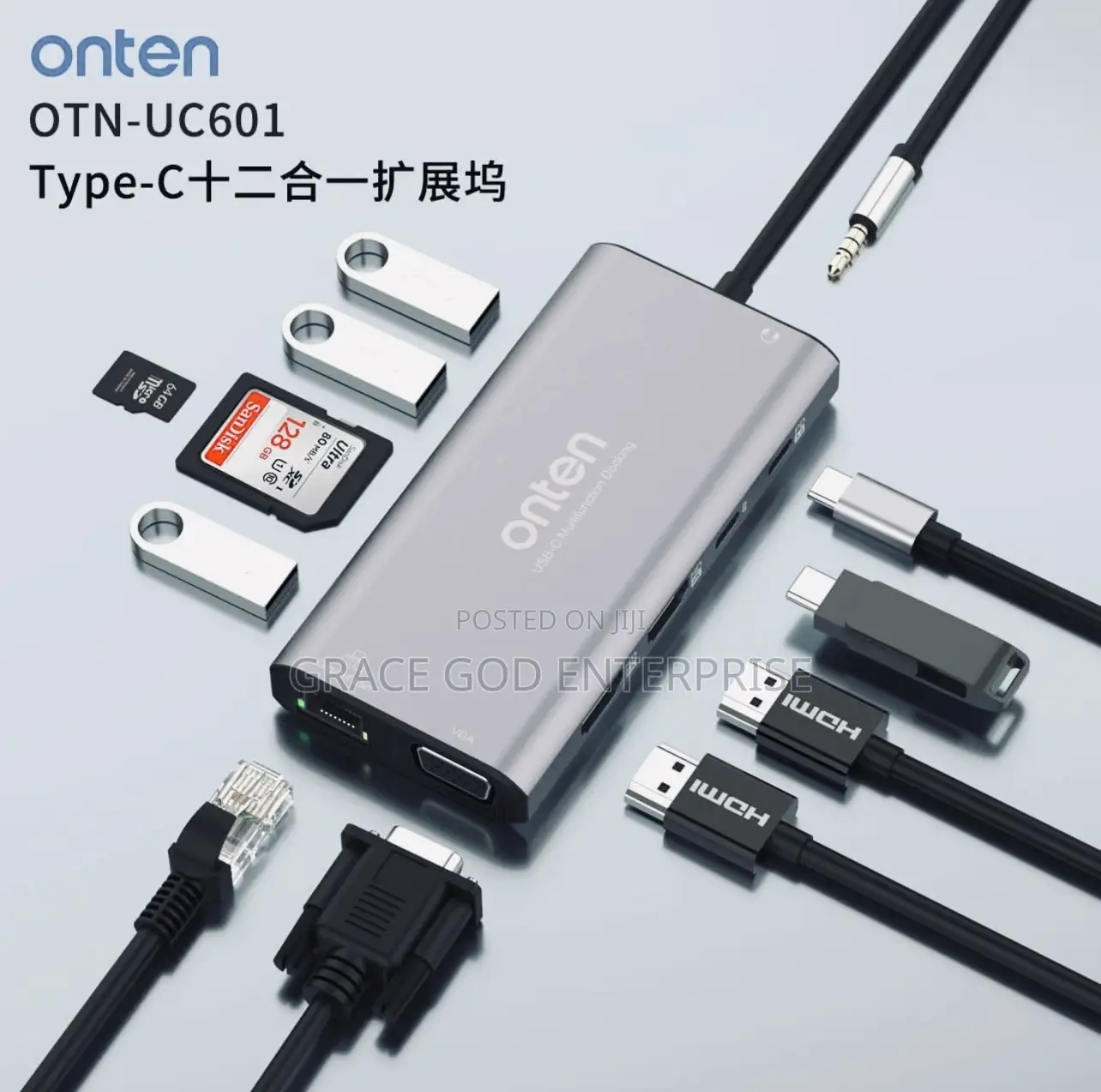 Original Onten 11 In 1 Multi Function Usb-c Hub