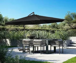 Sevva Luxury XXL Cantilever Parasol 3 Meter Black Canopy /Tent