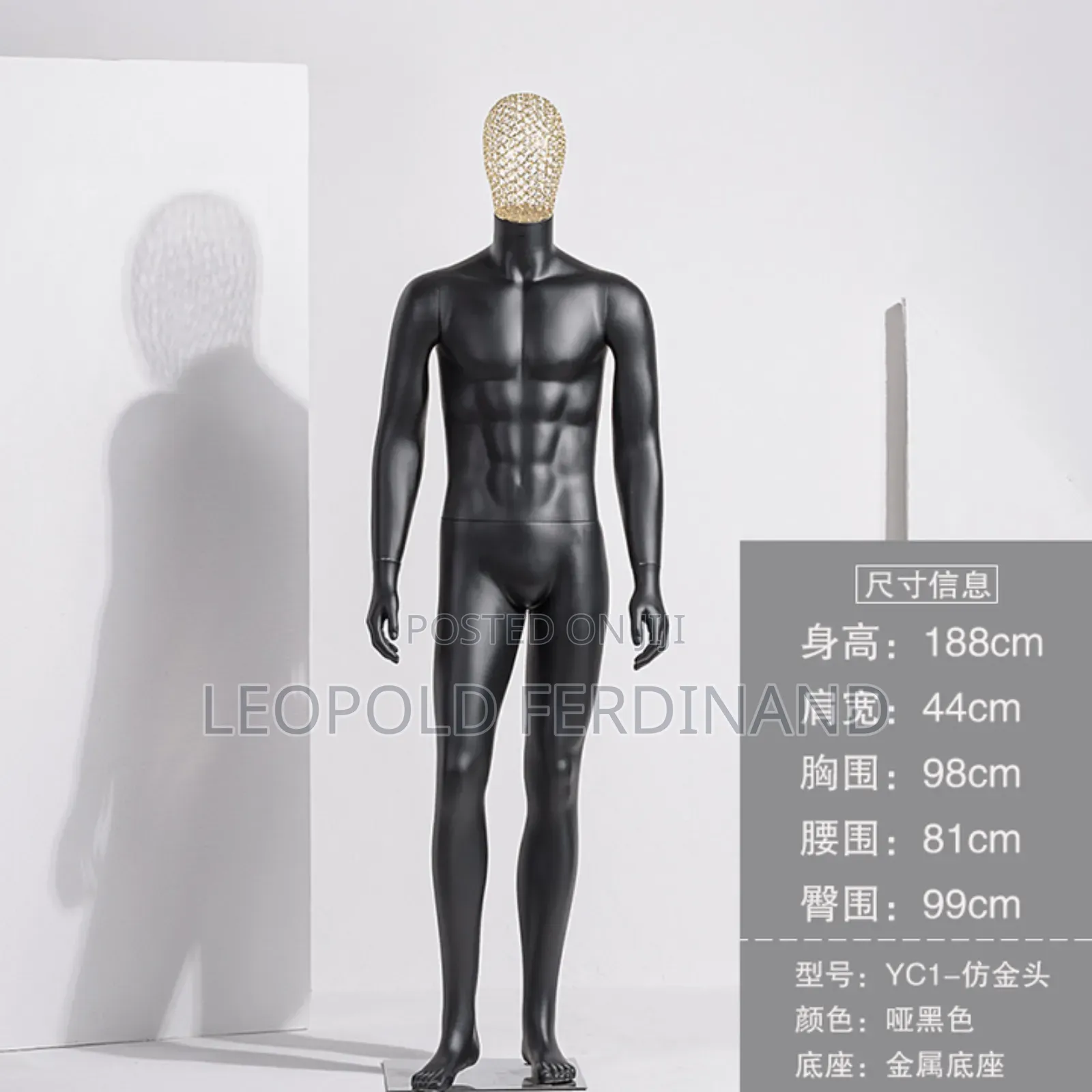 Black Matt Male Mannequin