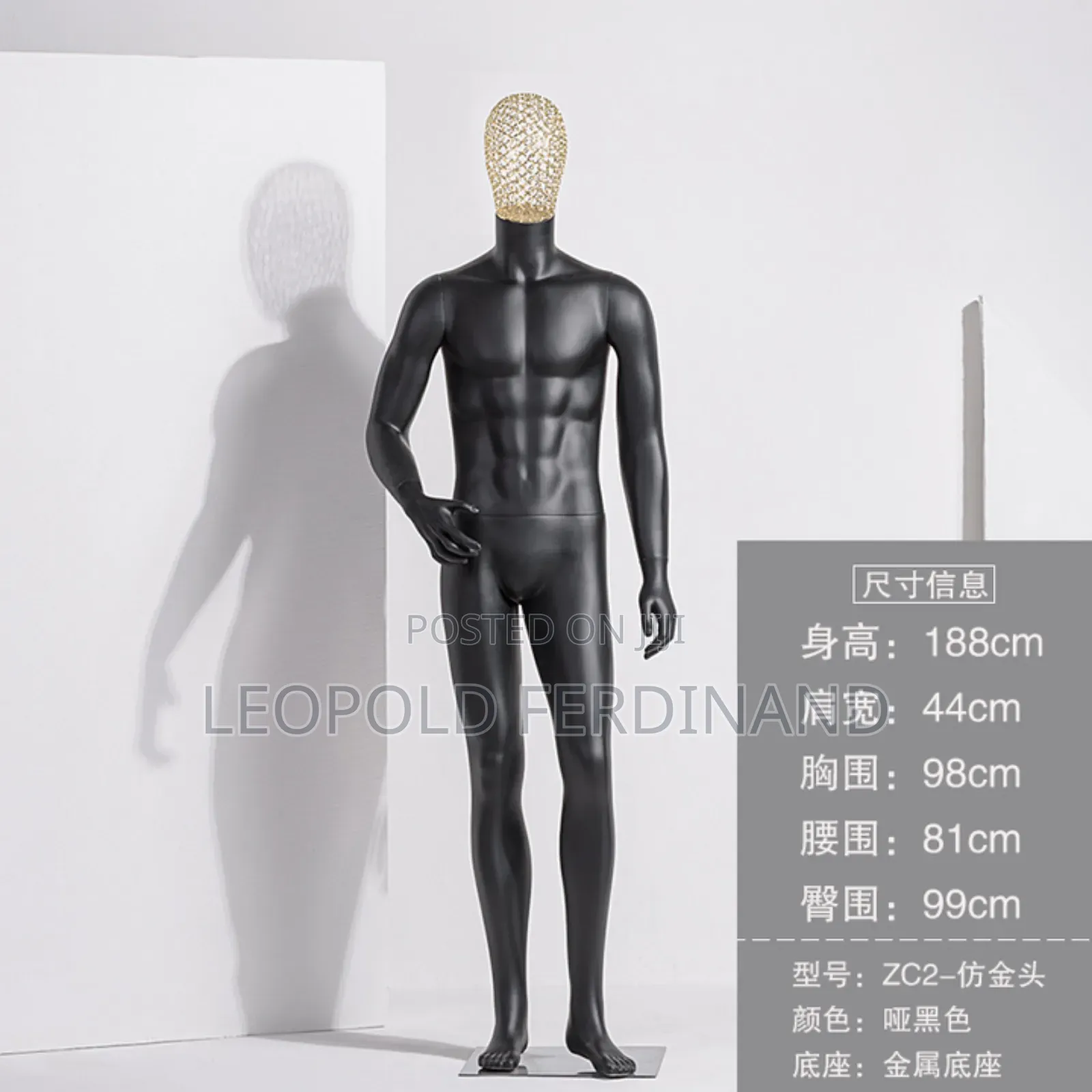 Black Matt Male Mannequin