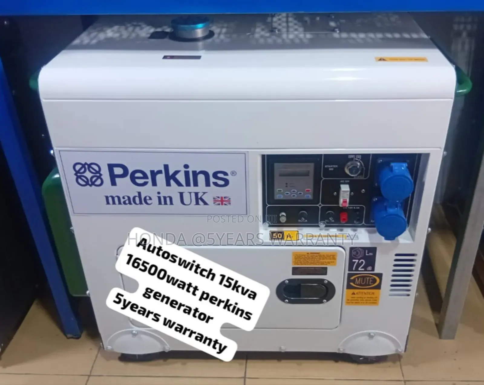Less Fuel Consumption Perkins 15kva 16500w Diesel Generator