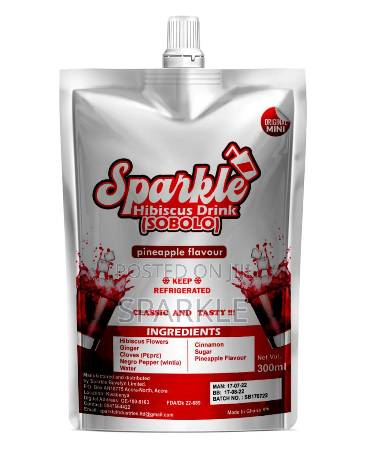 Sparkle Hibiscus Drink (Sobolo)