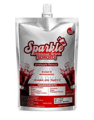Sparkle Hibiscus Drink (Sobolo)