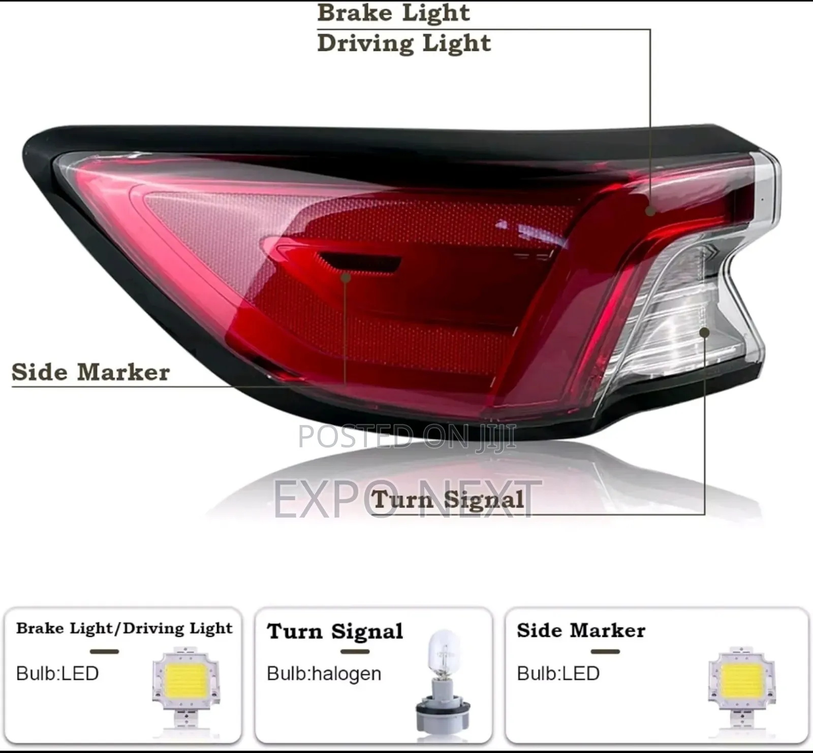 Left Driver Side Tail Light  For Ford Escape 2020-2022