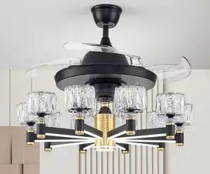 Luxury Crystal Ceiling Fanlight With Remote