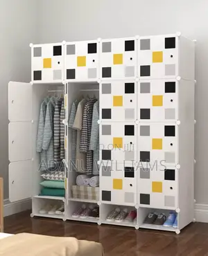 16 Cubes Closet Organizer Storage + Shoe Rack