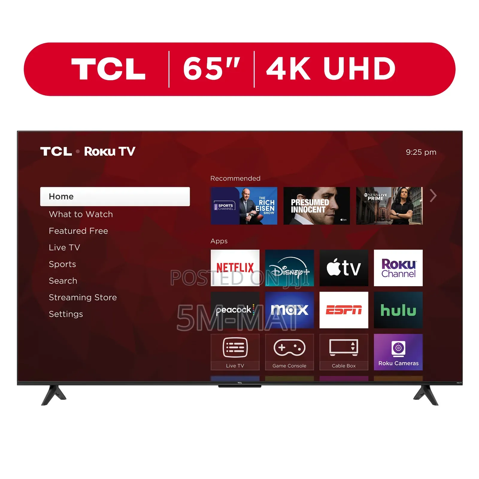 65′′ Uhd HDR Google TCL Tv With Dolby Atmos (Tcl 65p755)
