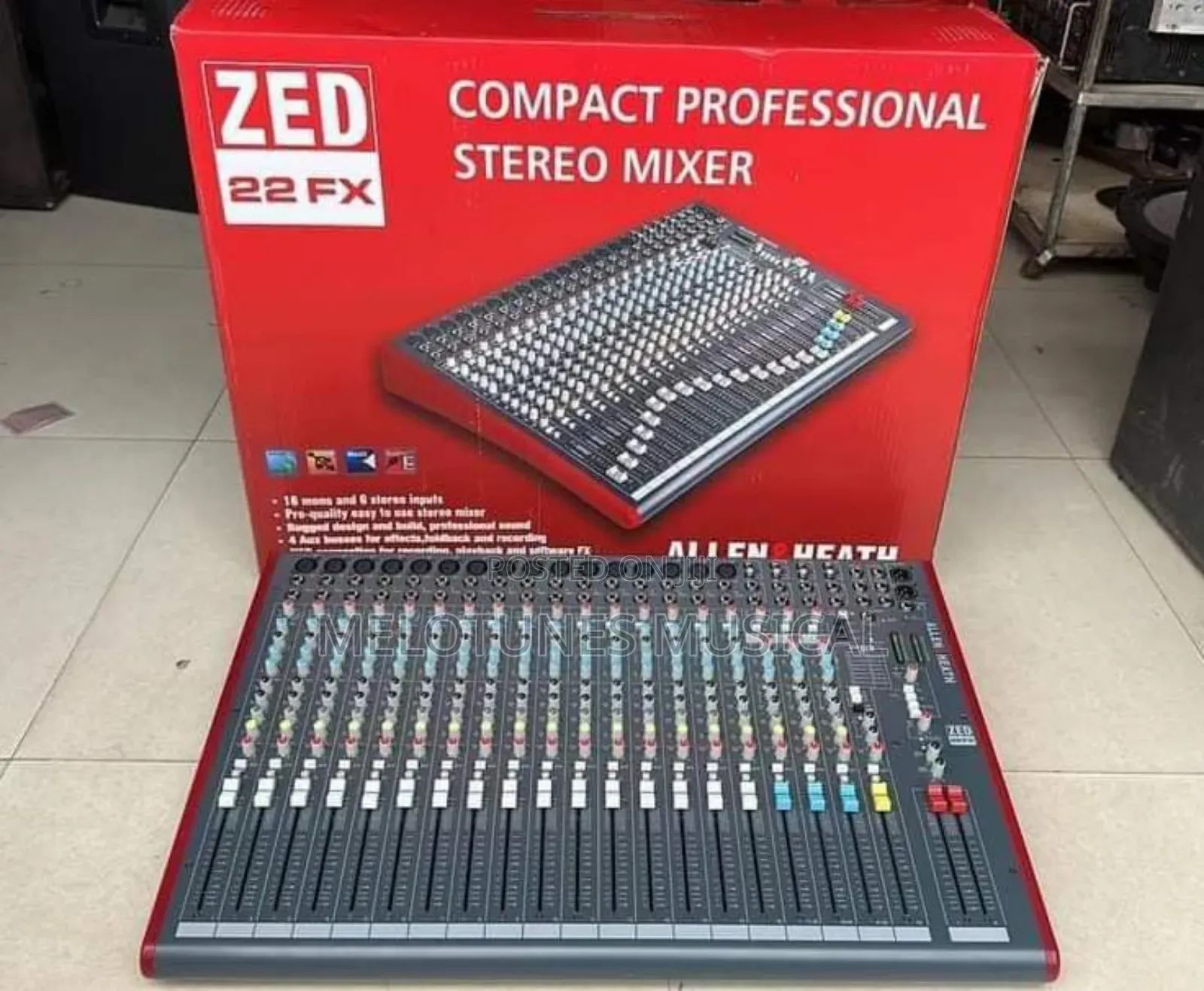 Allen Heath Zed-22fx Compact Professional Stereo Mixer.