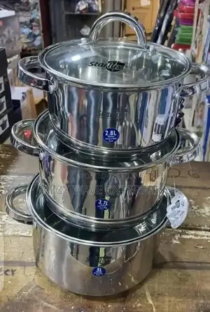 Stainless Steel Cookware Silver Set