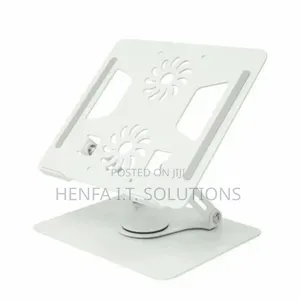 360° Metallic Laptop Stand With Inbuilt Double Fan
