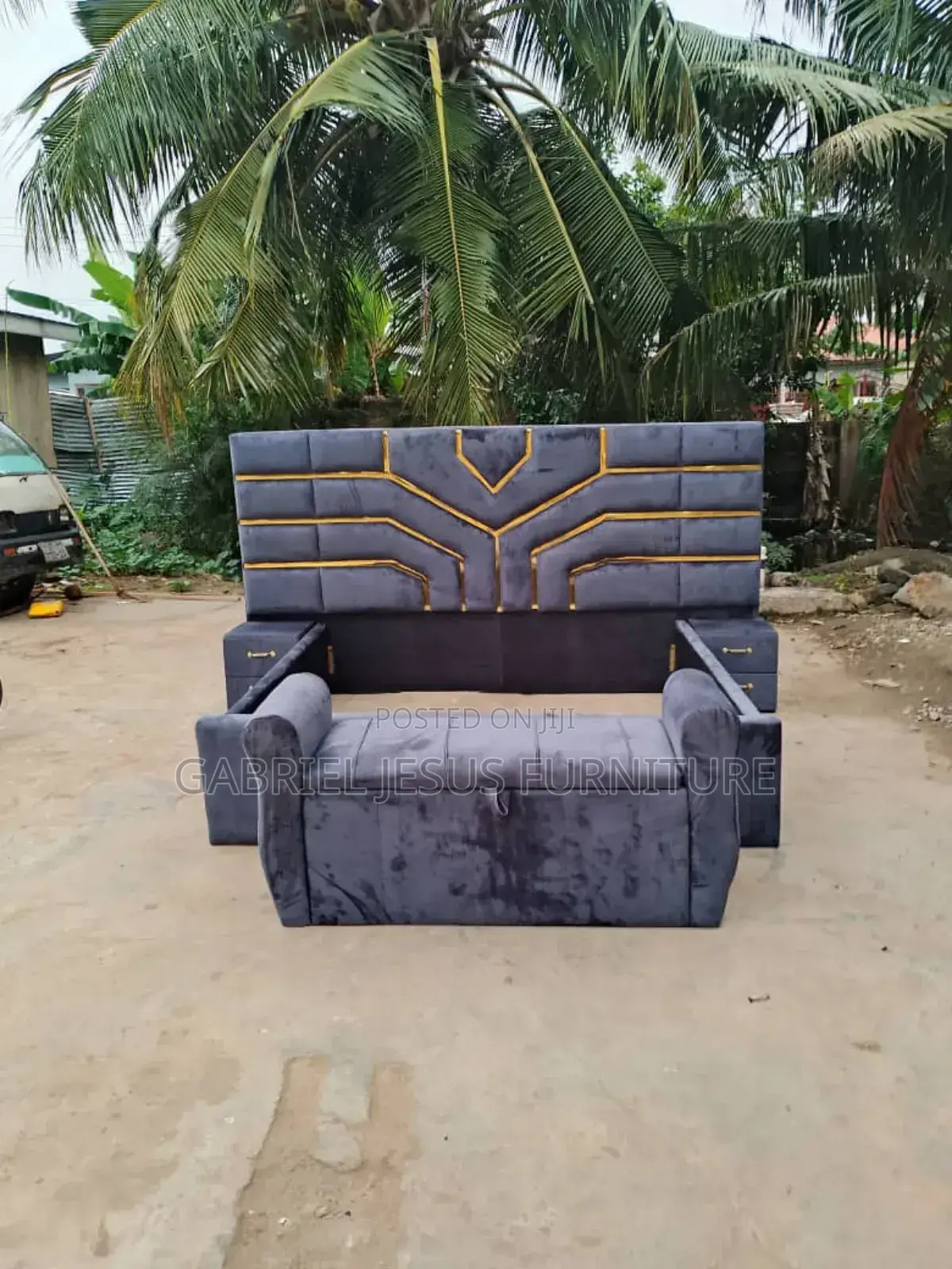 Super King Size Bed Frame With Drawers and Couch
