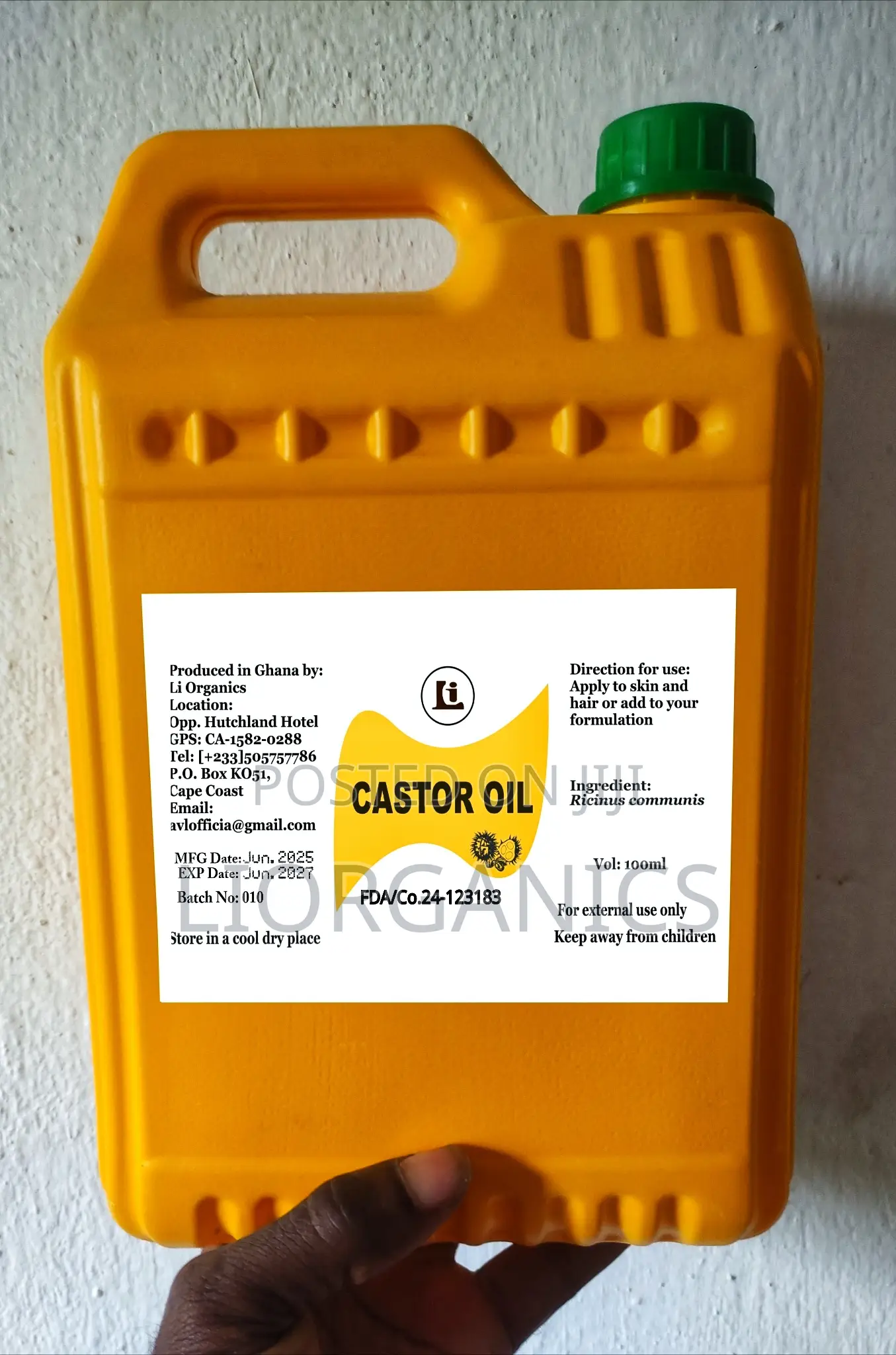 Castor Oil Unrefined 100% Organic