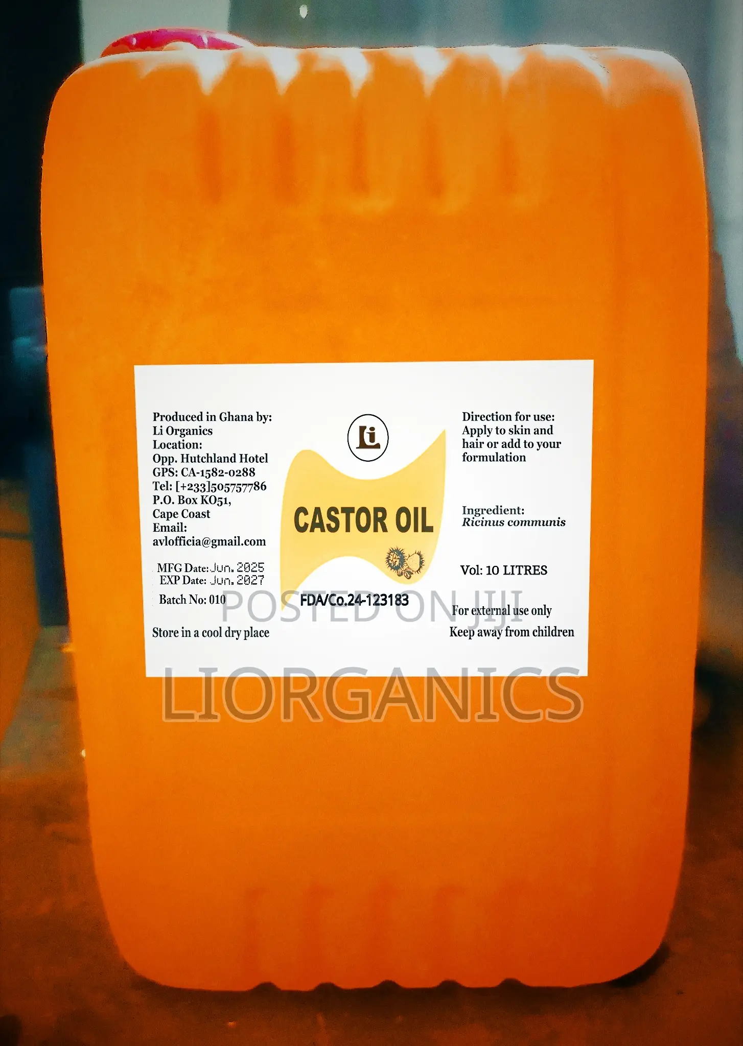 Castor Oil Unrefined 100% Organic