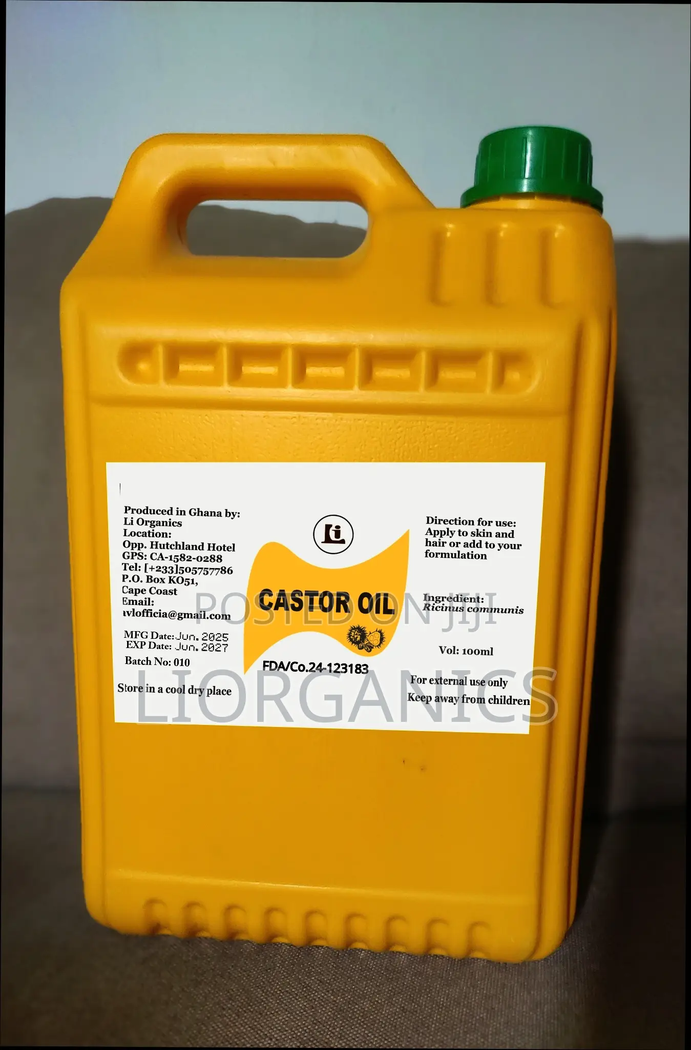 Castor Oil Unrefined 100% Organic