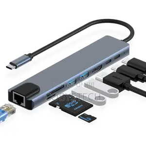 Multi-Functional 8-in-1 Usb 3.1 Type-C Hub Adapter