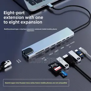 Multi-Functional 8-in-1 Usb 3.1 Type-C Hub Adapter