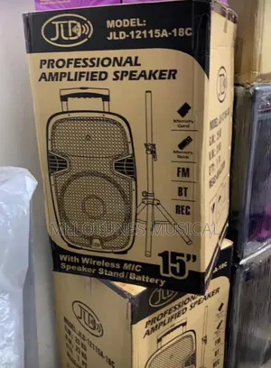 JLD 15inches Bluetooth Speaker With Two Microphones and a Stand