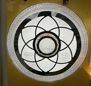 Luxury 500mm 96w Led Crystal Ceiling Light With 3 Colors N Remote