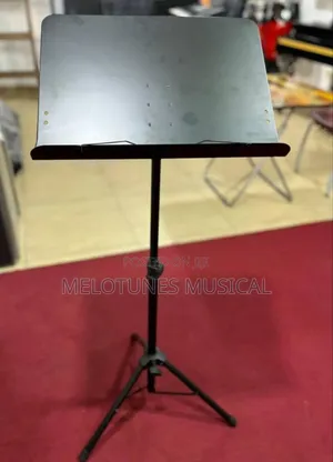 Portable, Height-Adjustable Metal Music Stand.