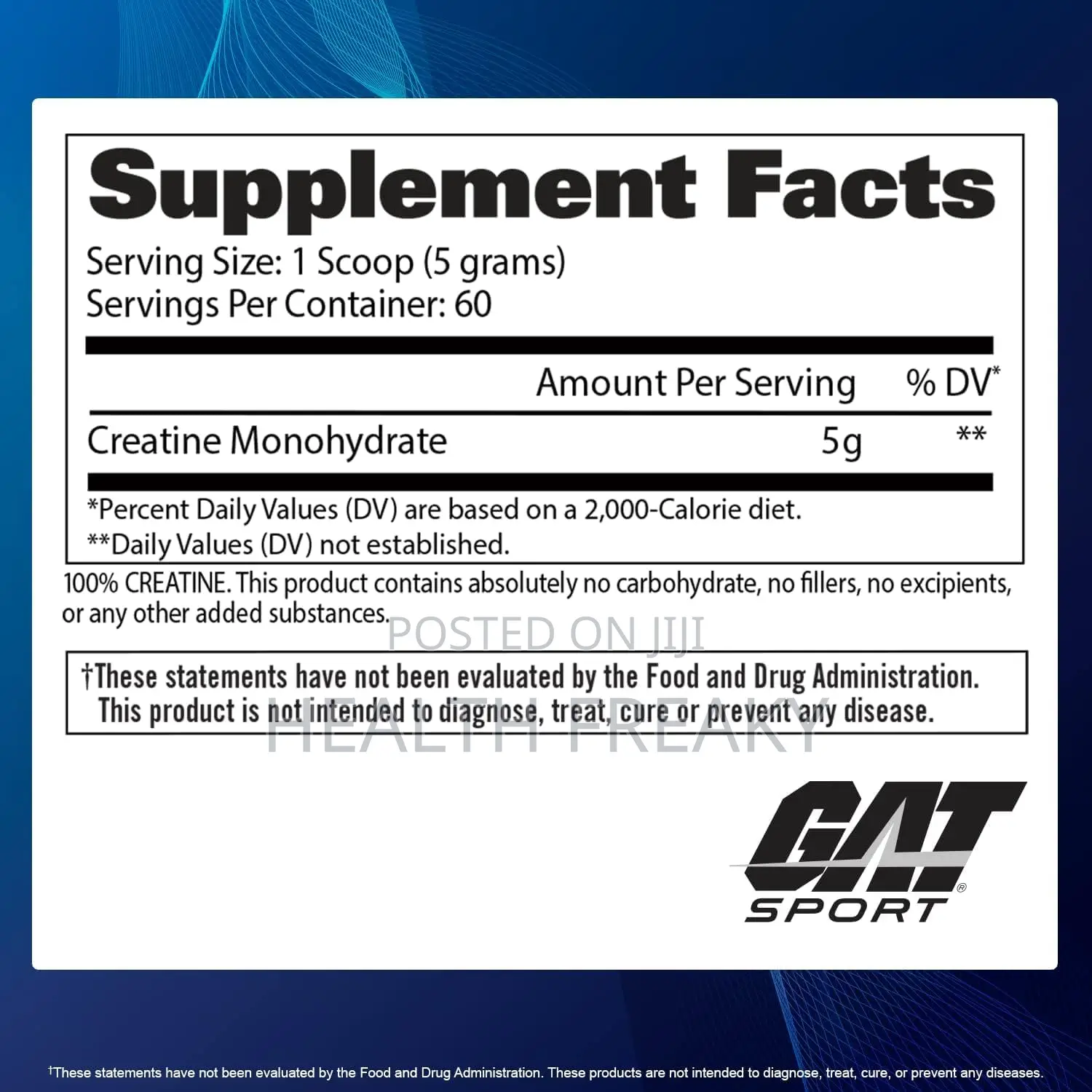 Creatine Gat Creatine Monohydrate Muscle Builder Energy