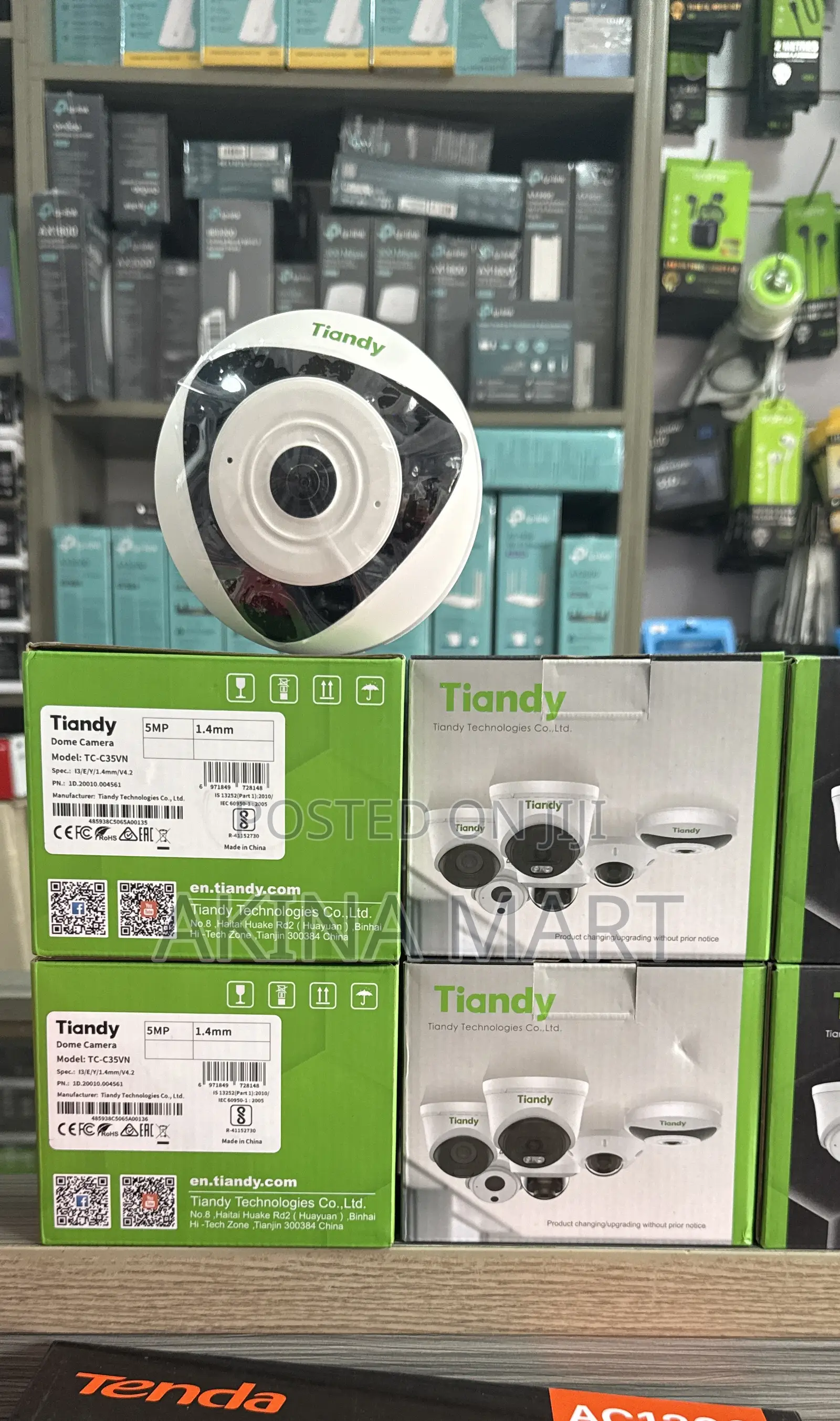 Tiandy 5mp Fisheye Dome Camera Tc-C35vn
