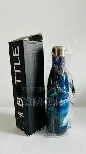 Hype 500ml Metal Unisex Black Cosmos Water Bottle