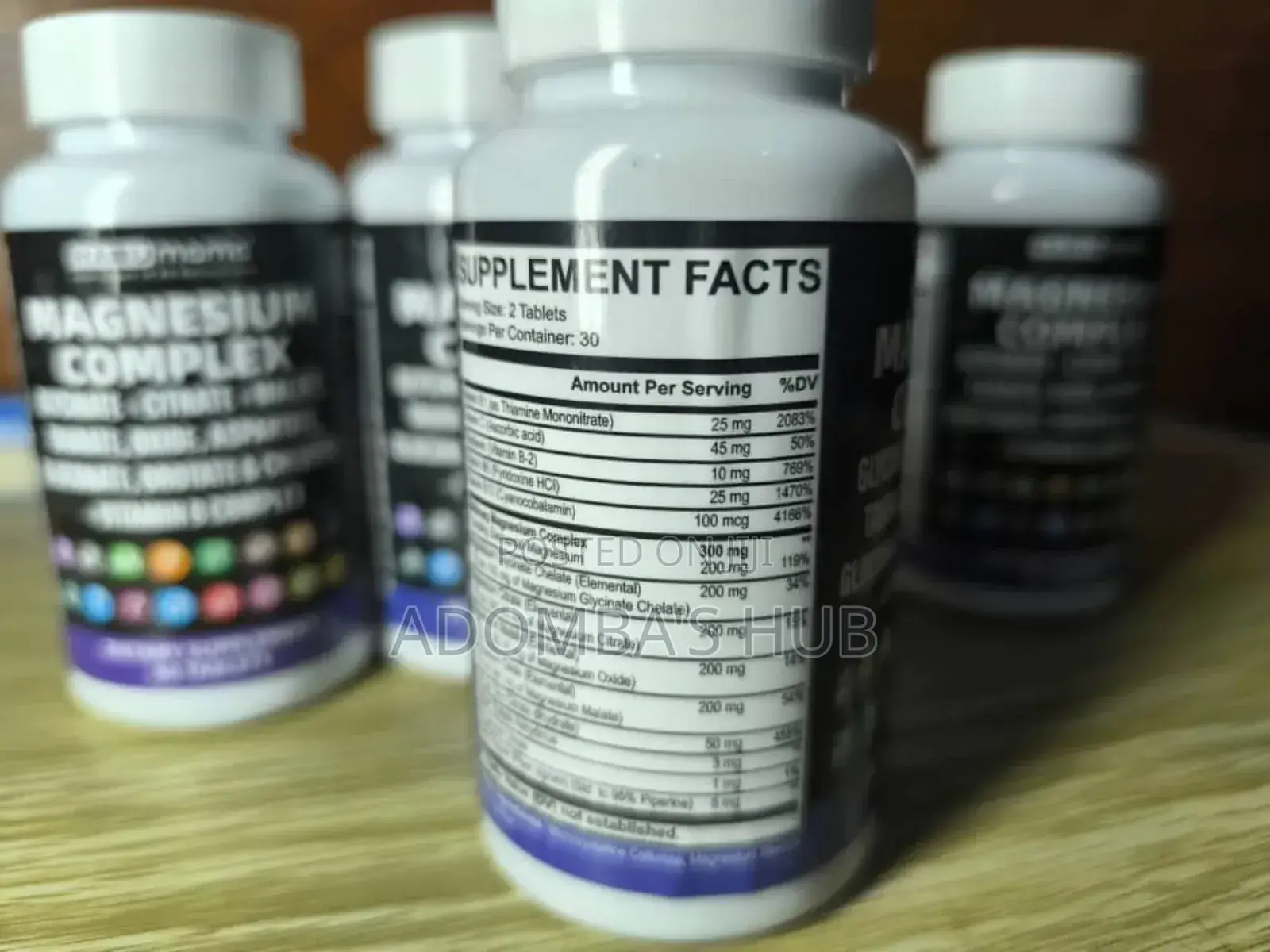 Magnesium Complex + B Vitamins Strong Fertility, Energy Wellness